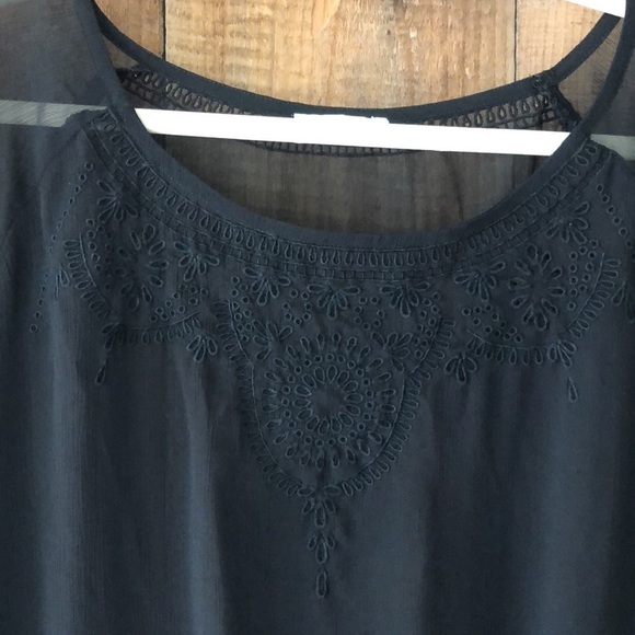 Rickis black sheer top plus size - Picture 2 of 9